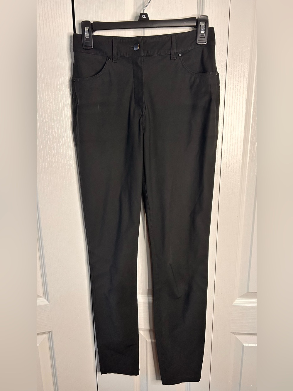 Lululemon Women’s 4 City Sleek Slim-Fit 5 Pocket High-Rise Black Pants LW5CPNS